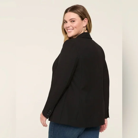 Like New! Lane Bryant Perfect Drape Blazer, Size 14, Black - Picture 2 of 8